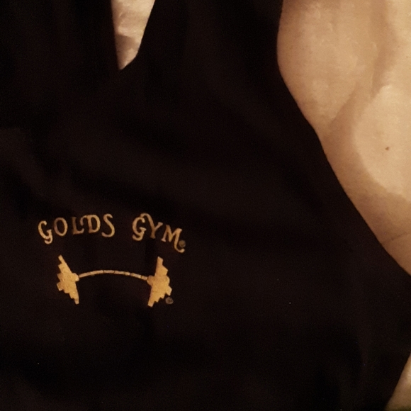 NEW GIRLS GOLDS GYM BODYSUIT, TANK, SMALL/ XS, BLACK, GOLD. - Picture 3 of 5